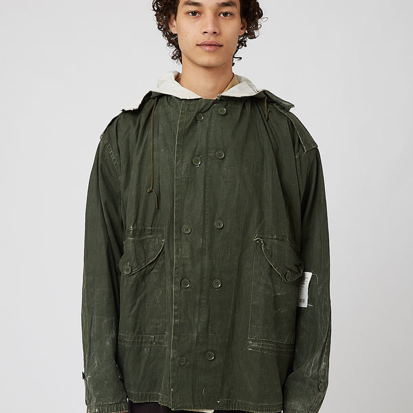 Puebco Cotton Hooded Jacket Q-1 (Size 03) - Green I Article.