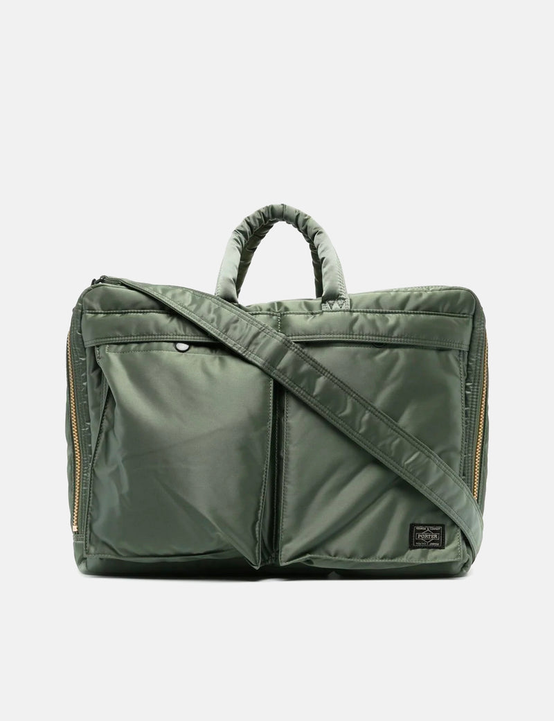 Porter Yoshida & Co Tanker 2-Way Briefcase - Sage Green