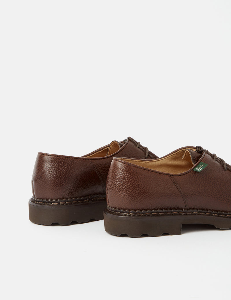 Paraboot Michael Derby Shoe (Grain Leather) - Ebony Brown