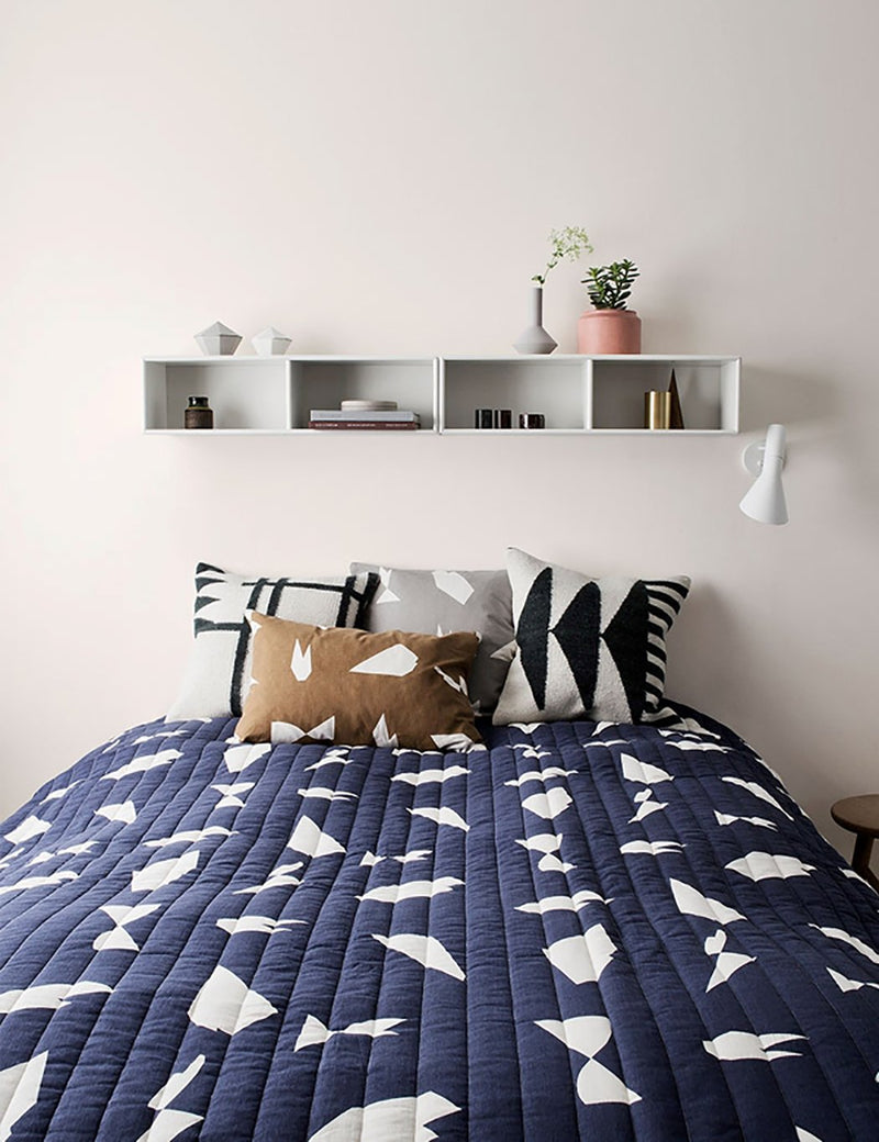 Ferm Living Kelim Cushion - Black Lines