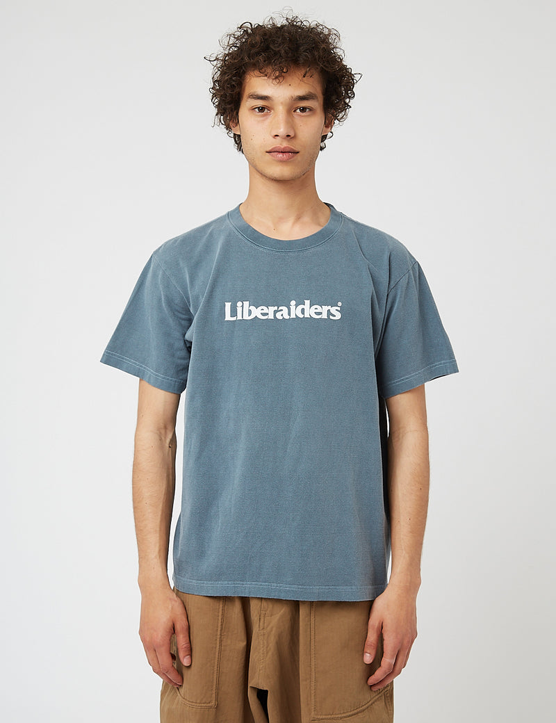 LiberaidersロゴTシャツ-ダークターコイズ