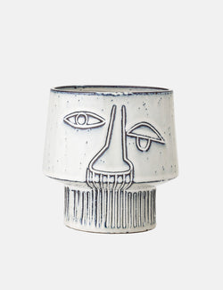 Bloomingville Flowerpot Stoneware (Face Impression) - Grey