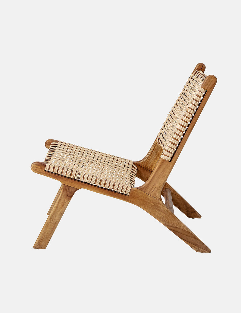 Bloomingville Keila Lounge Chair (Nature, Rattan) - Teak Wood