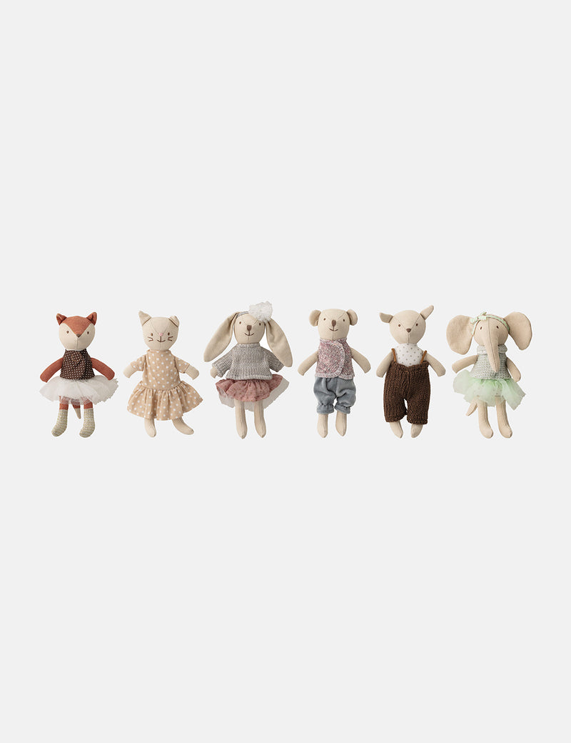 Bloomingville Soft Toys Coton (Ensemble de 6) - Multicolore