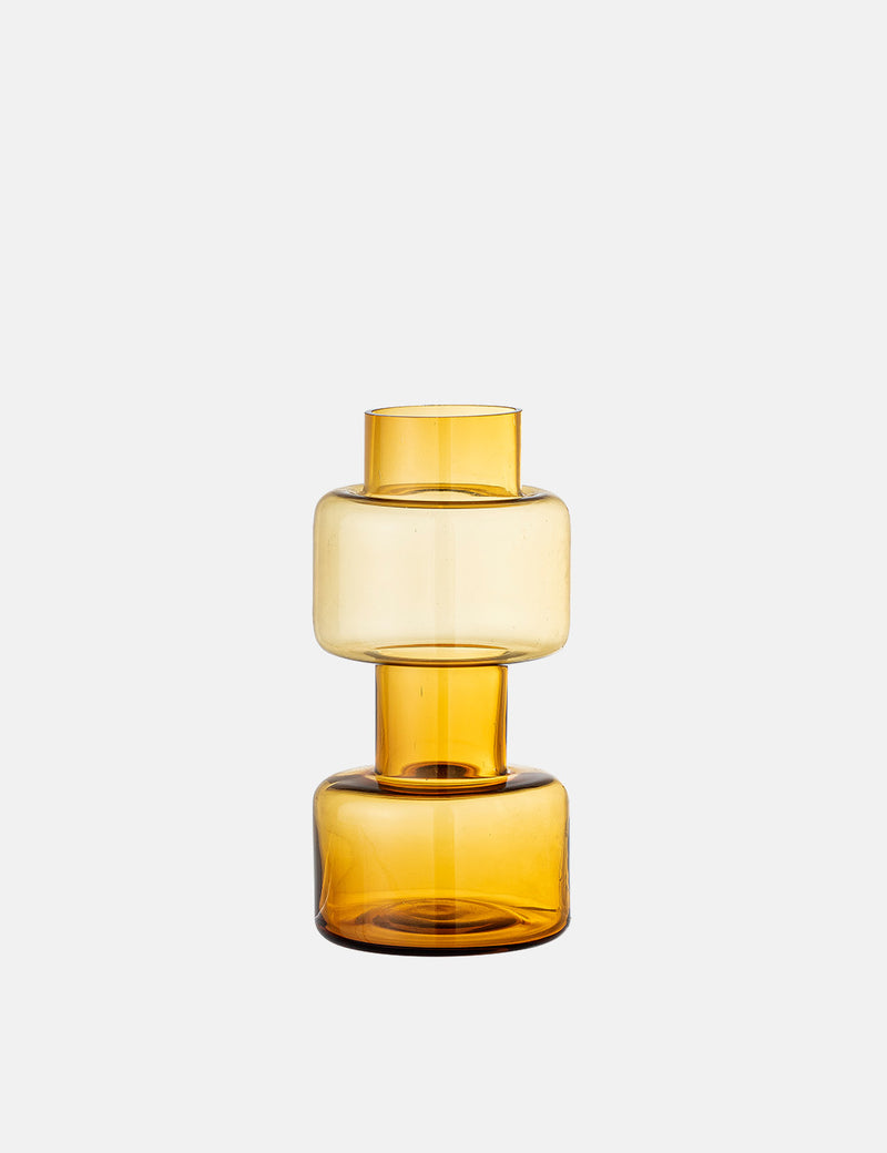 Bloomingville Benette Glass Vase - Yellow