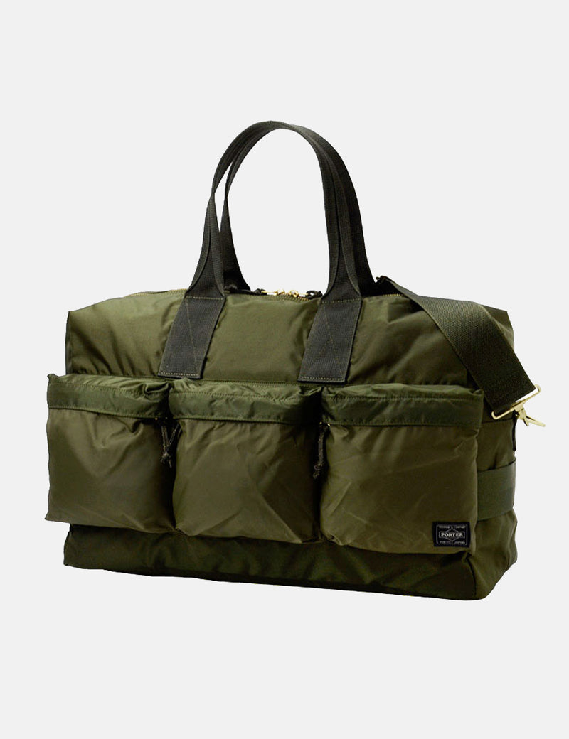 Porter Yoshida & Co Force 2 Way Duffle Bag - Olive Drab