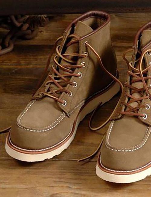 Red Wing Heritage 6" Moc Toe Work Boots (8881) - Olive Green Mohave