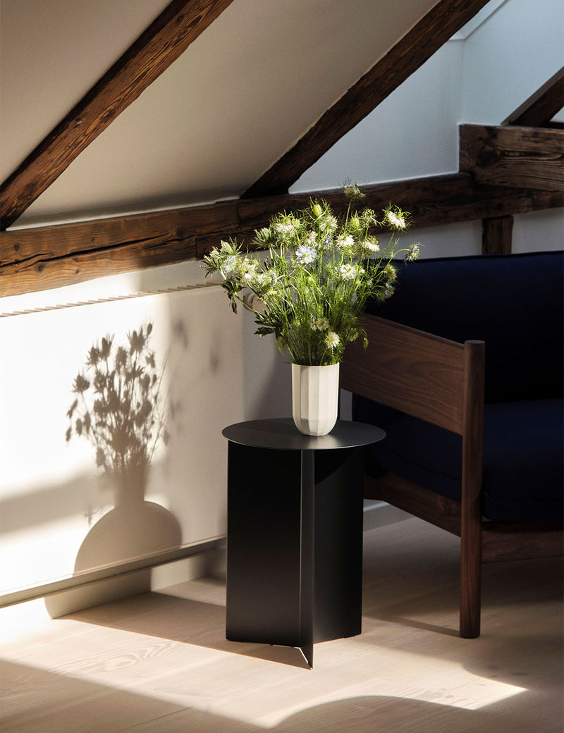 Hay Slit Wood Side Table - Black Oak