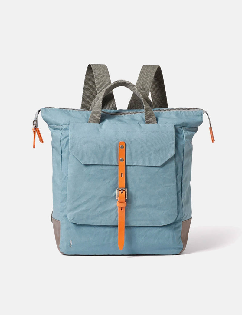 Ally Capellino Frances Hybrid Waxy Rucksack Blue I Article