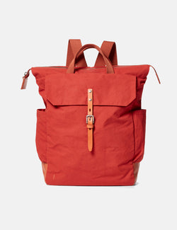 Ally Capellino Fin Hybrid Waxy Rucksack - Brick Red