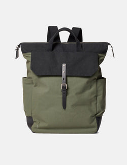 Ally Capellino Fin Hybrid Waxy Rucksack - Black / Olive