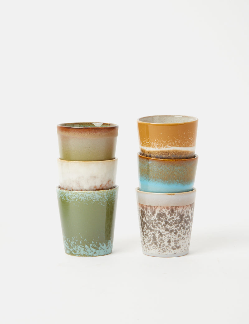 HKliving 70s Coffee Mugs (Set of 6) - Phoenix