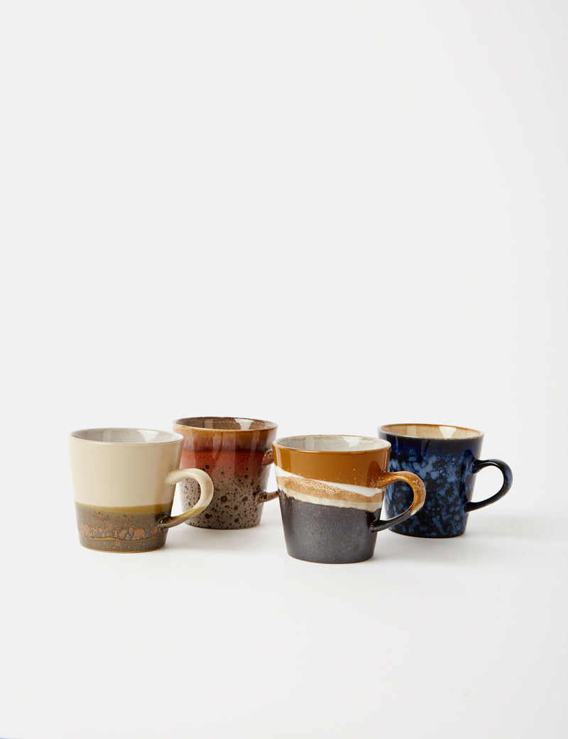 HKliving 70s Americano Mugs (Set of 4) - Pegasus