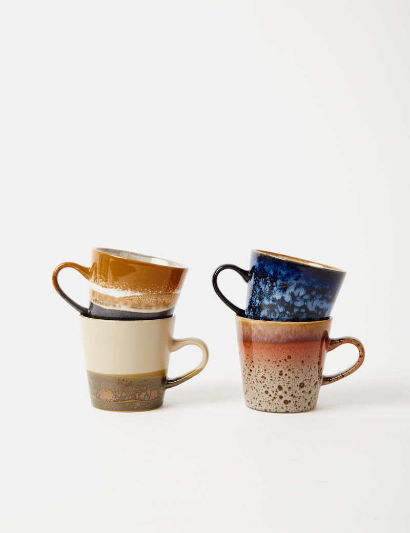 HKliving 70s Americano Mugs (Set of 4) - Pegasus
