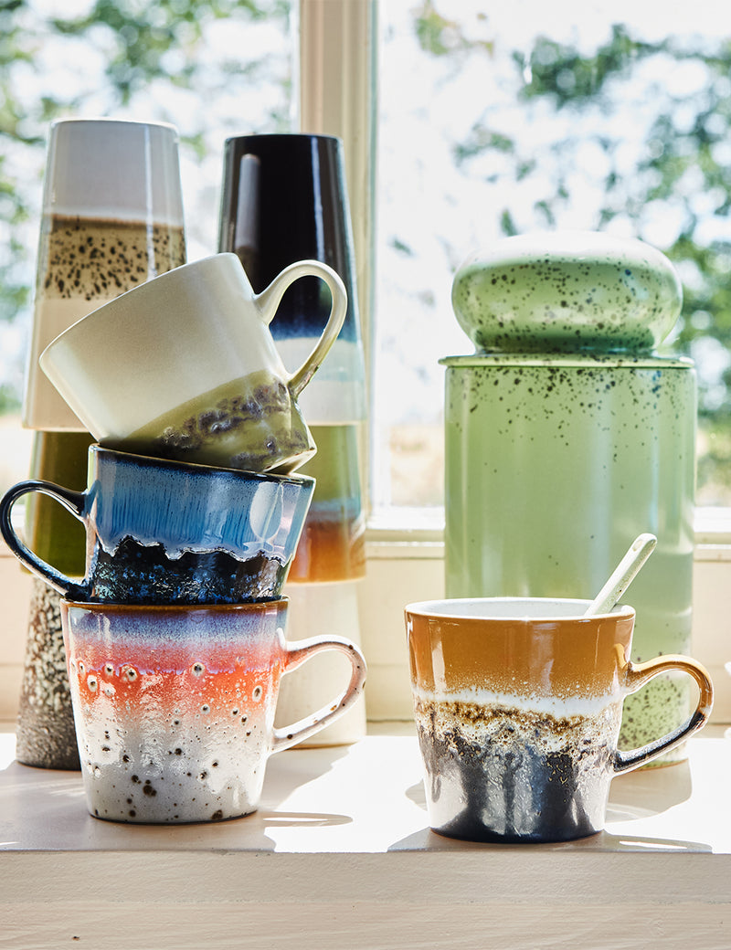 HKliving 70s Americano Mugs (Set of 4) - Pegasus