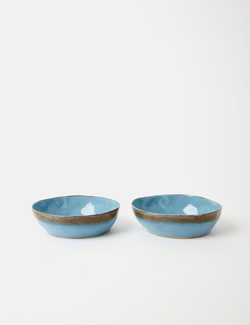 HKliving 70s Pasta Bowls (Set of 2) - Lagune
