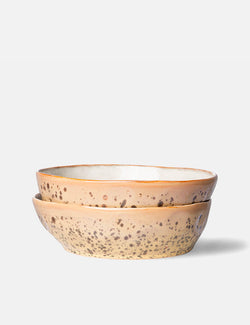 HKliving 70s Pasta Bowls (Set Of 2) - Tiger
