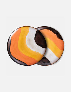 HKliving 70s Dinner Plates (Set Of 2) - Retro Wave