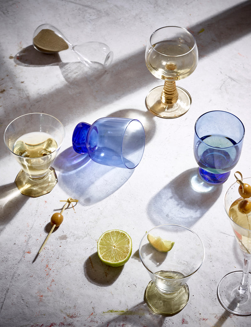 HKliving Coloured Cocktail Glass (Set of 4) - Clear