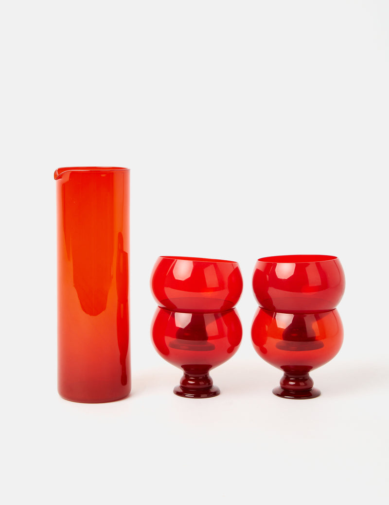 HKliving Funky Glassware Set - Orange