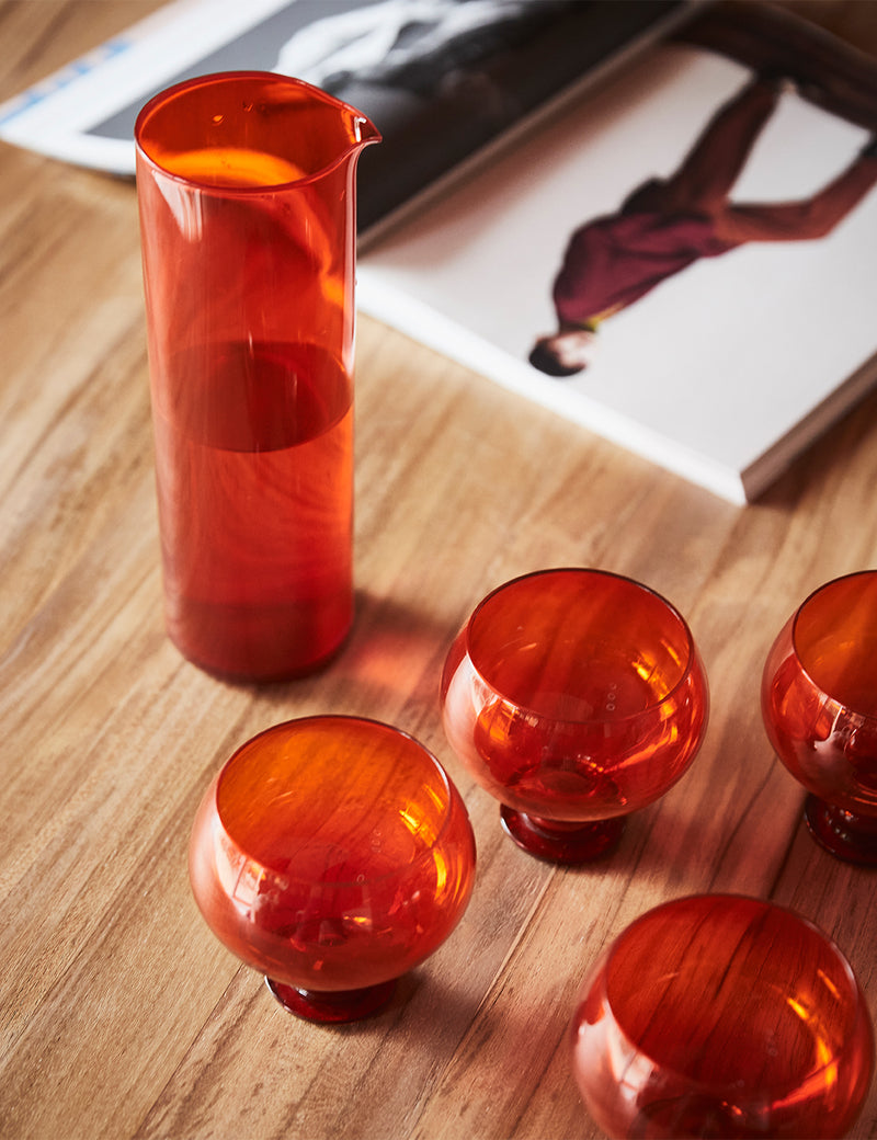 HKliving Funky Glassware Set - Orange