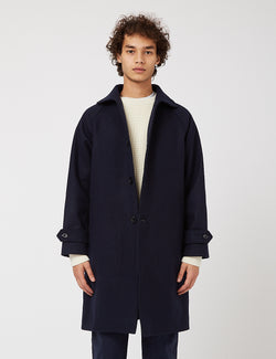 Arpenteur Utile Melton Wool Coat - Navy Blue