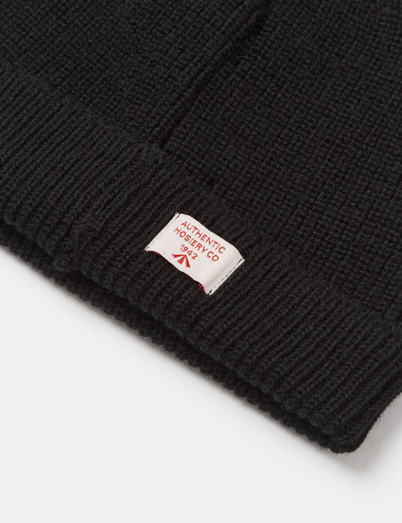 Nigel Cabourn Solid Beanie - Black