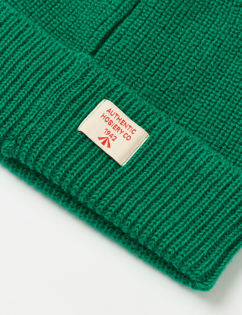 Nigel Cabourn Solid Beanie - Deck Green