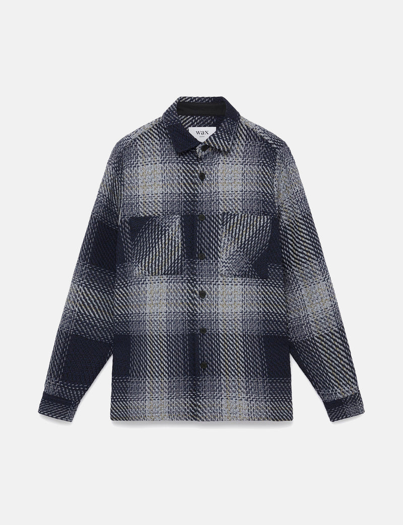 Wax London Whiting Overshirt - Marineblau/Khaki