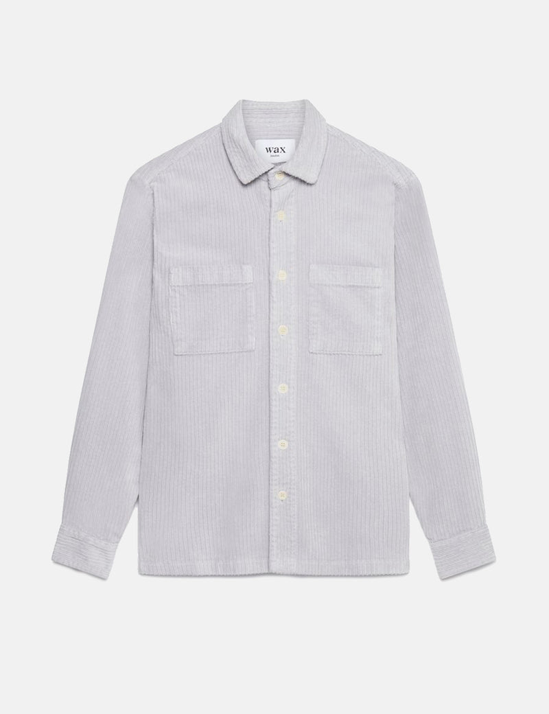 Wax London Whiting Overshirt (Cord) - Grey Violet