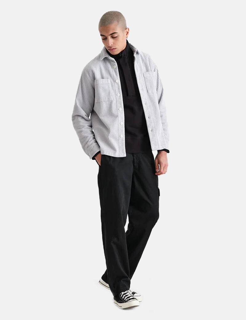 Wax London Whiting Overshirt (Cord) - Grey Violet