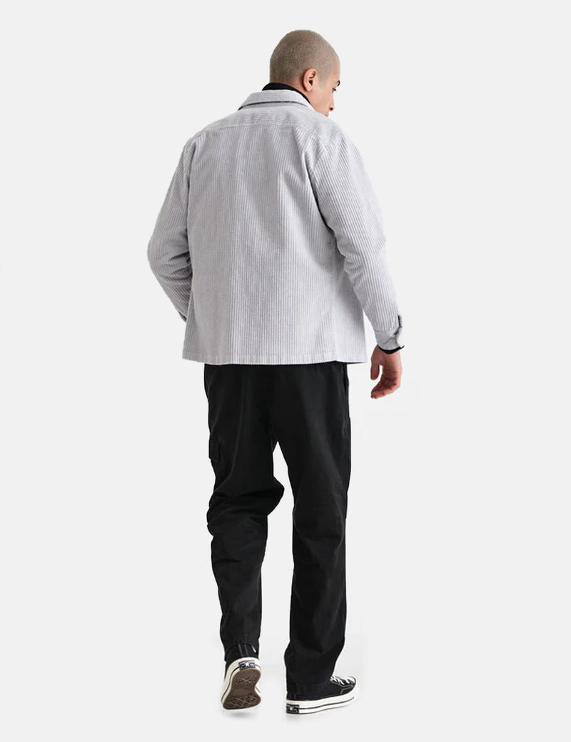 Wax London Whiting Overshirt (Cord) - Grey Violet