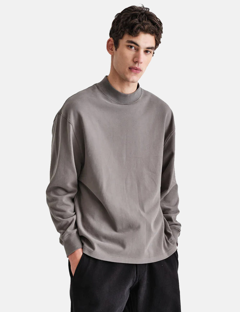Wax London Mazzy Long Sleeve T-Shirt - Charcoal Grey