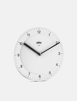 Braun BC06 Classic Analogue Wall Clock - White