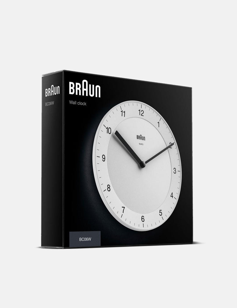 Horloge murale analogique classique BC06 de Braun - Blanc