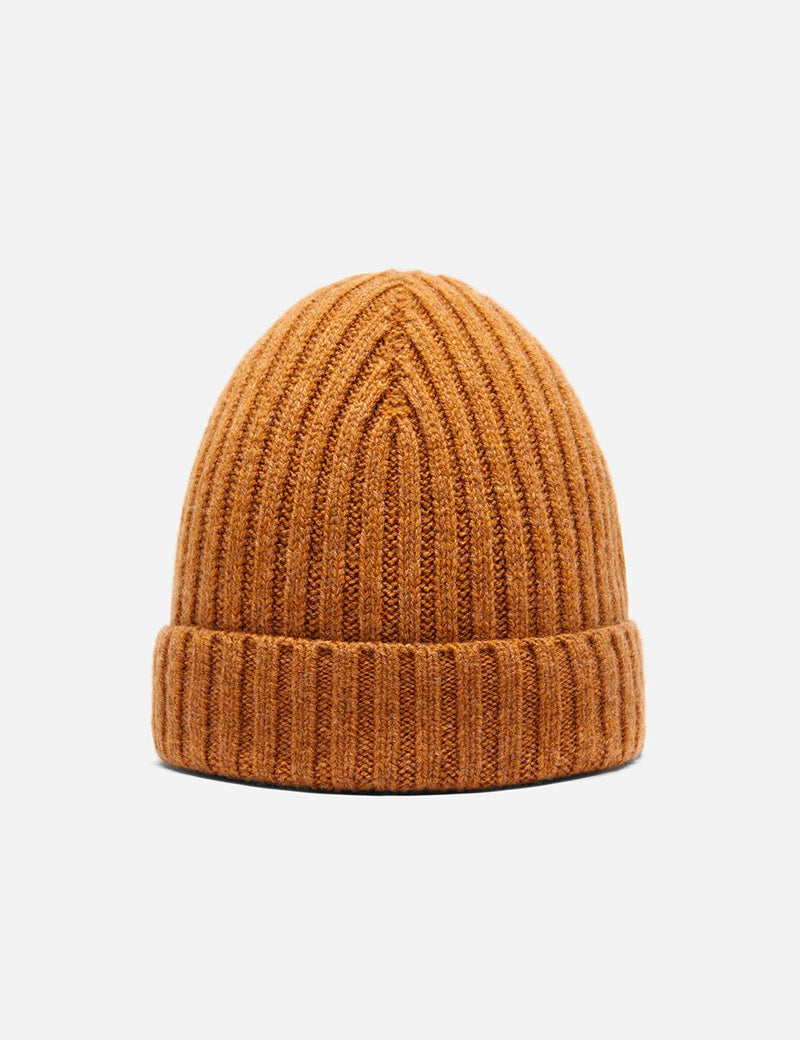 Bhode Rib Beanie Hat (Lambswool) - Gazelle