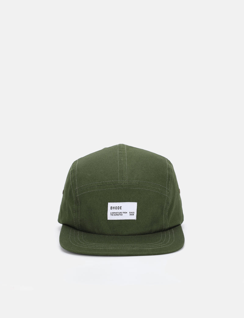 Bhode 5-Panel Cap (Cotton Twill) - Army Green