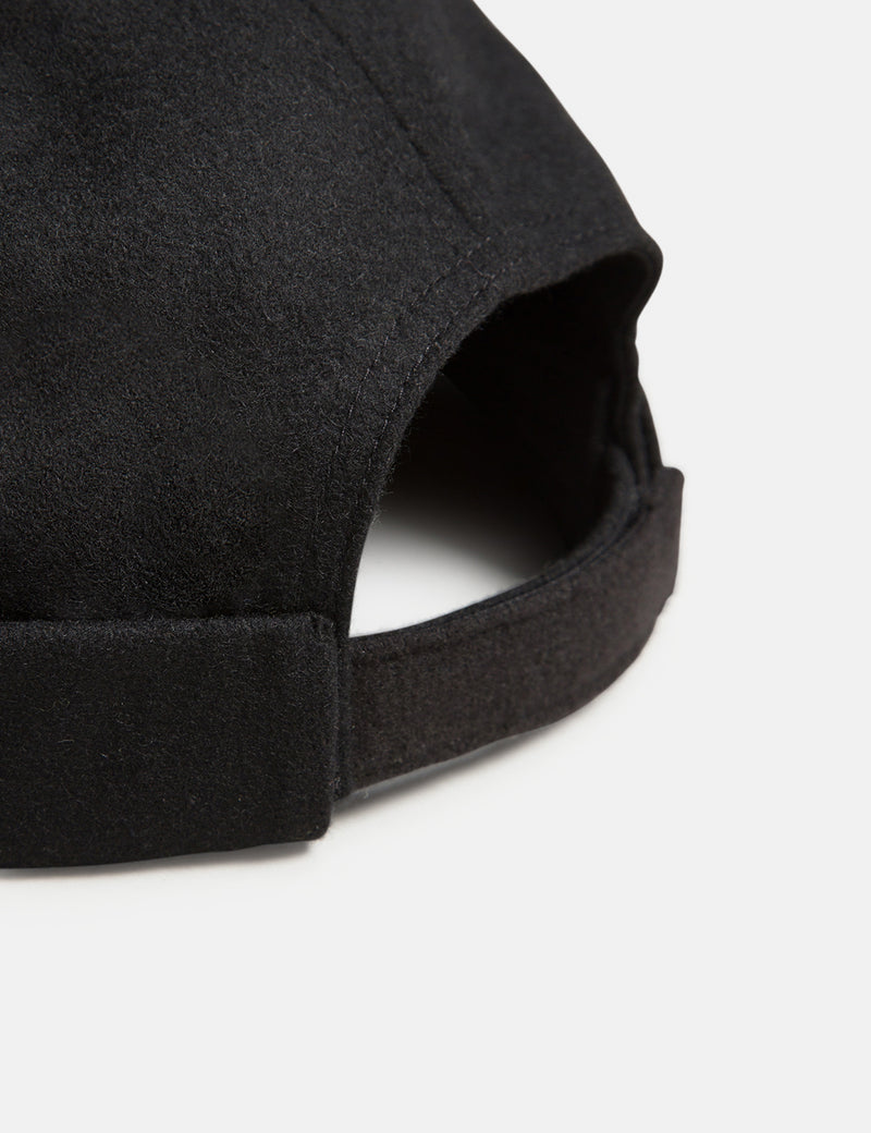 Bhode Dock Worker Hat (Wolle) - Schwarz