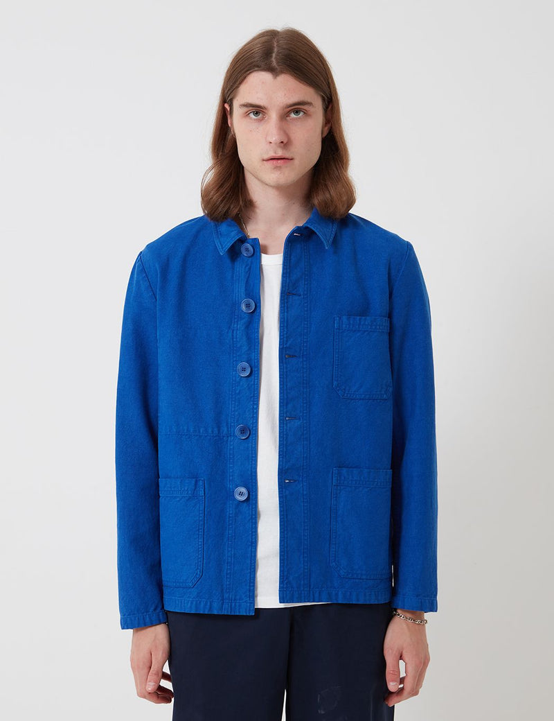 Bhode Chore Workwear Jacket - Buggati Blue (Overdyed)