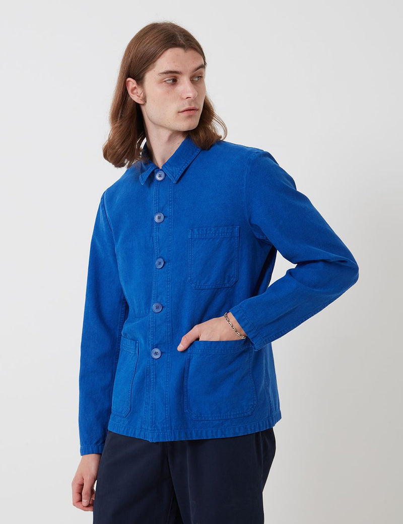 Bhode Chore Workwear Jacket - Buggati Blue (Overdyed)