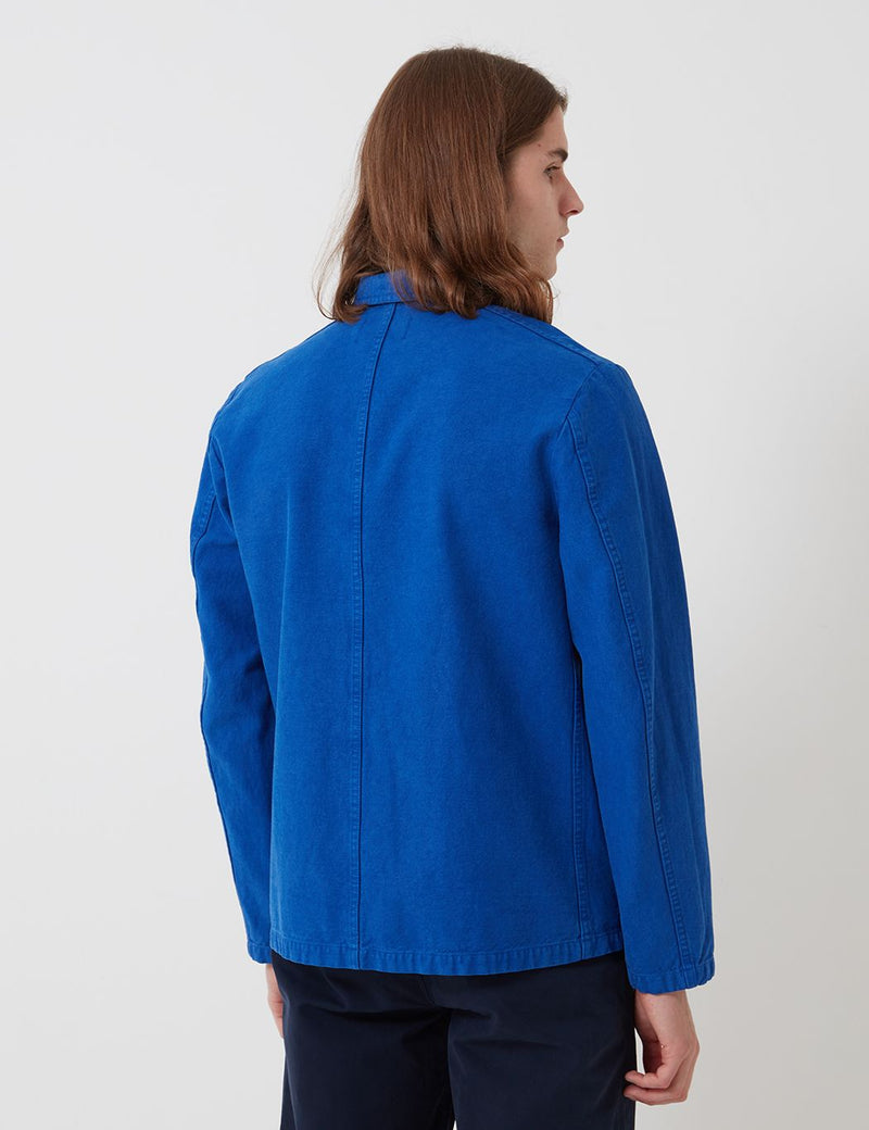 Bhode Chore Workwear Jacket - Buggati Blue (Overdyed)