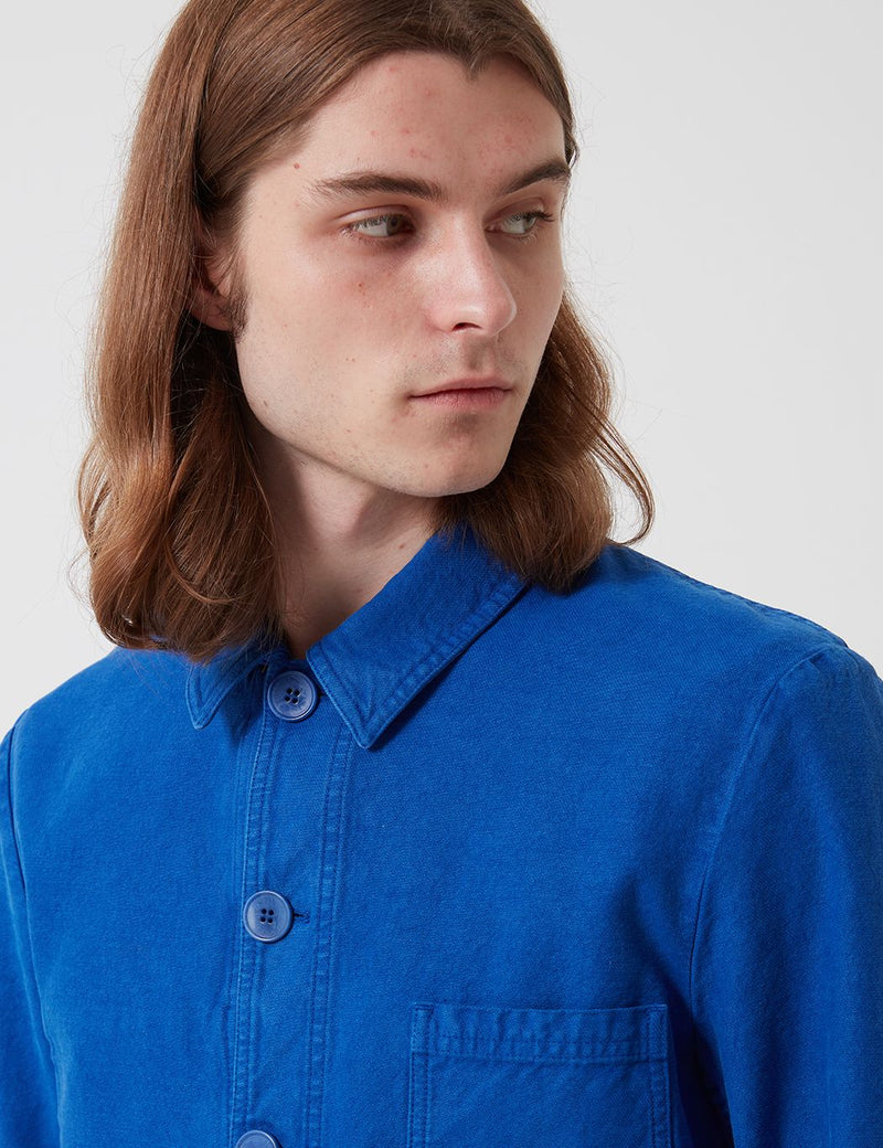 Bhode Chore Workwear Jacket - Buggati Blue (Overdyed)