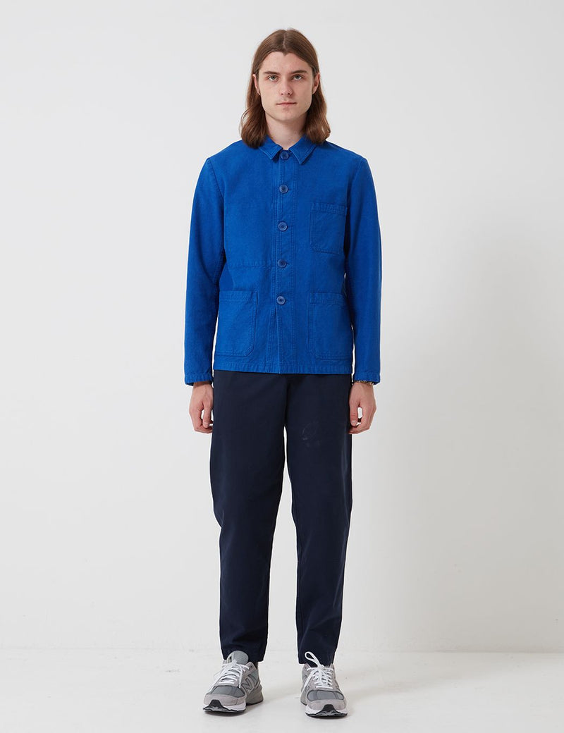 Bhode Chore Workwear Jacket - Buggati Blue (Overdyed)