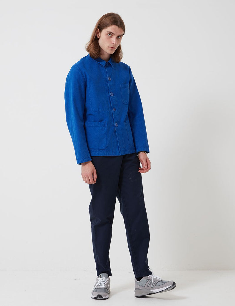 Bhode Chore Workwear Jacket - Buggati Blue (Overdyed)