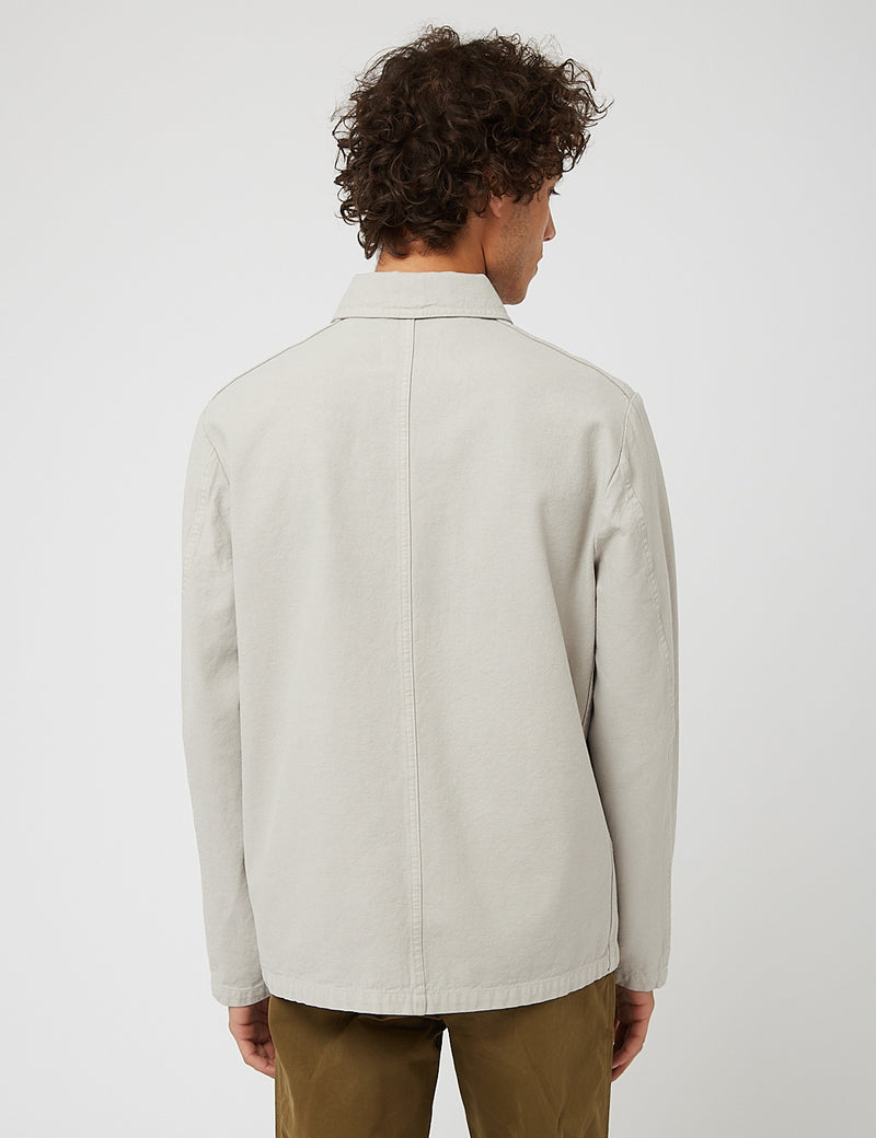 Bhode Chore Jacket (Cotton Twill) - Light Grey