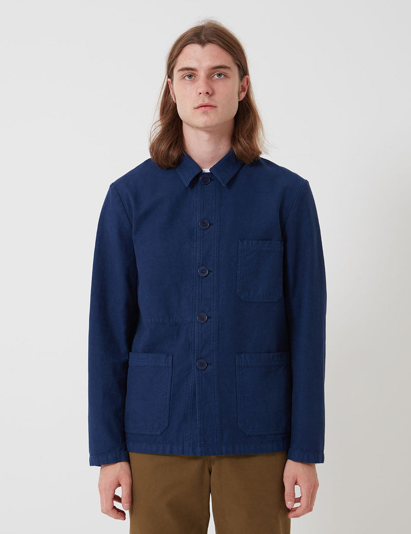 Bhode Chore Workwear Jacket (Overdyed) - Medieval Navy