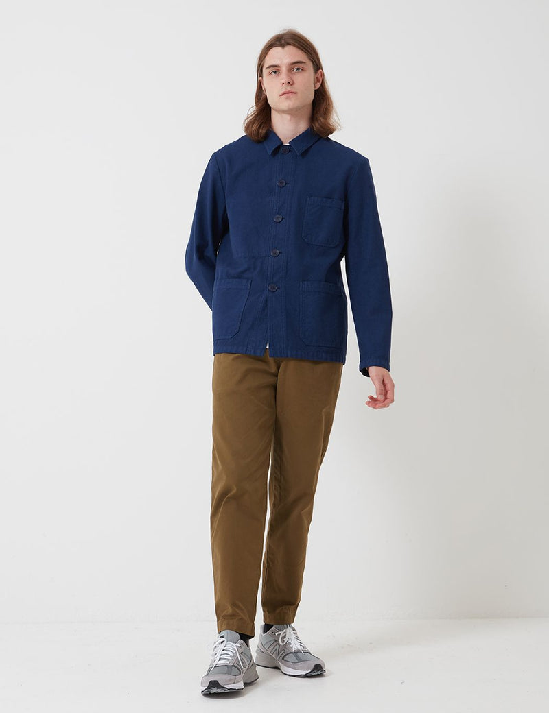 Bhode Chore Workwear Jacket (Overdyed) - Medieval Navy