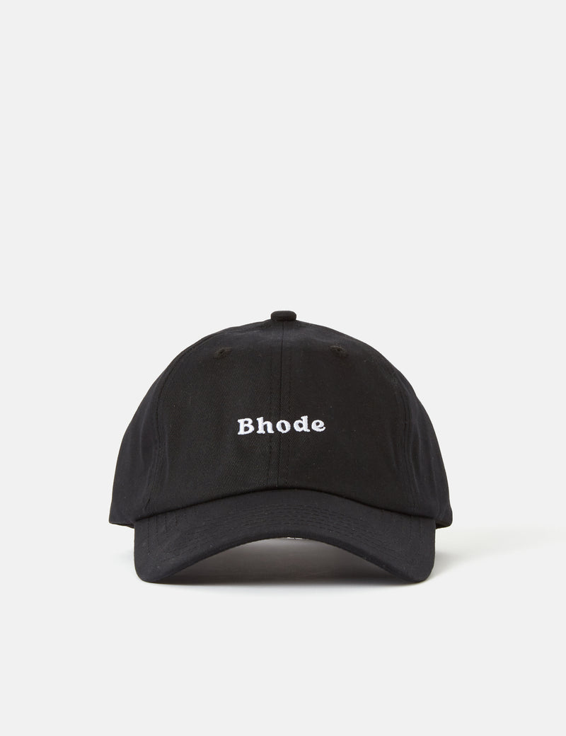 Casquette de baseball Bhode avec broderie en script - Noir