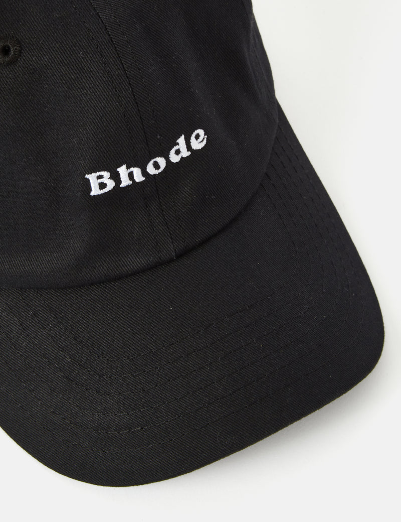 Casquette de baseball Bhode avec broderie en script - Noir