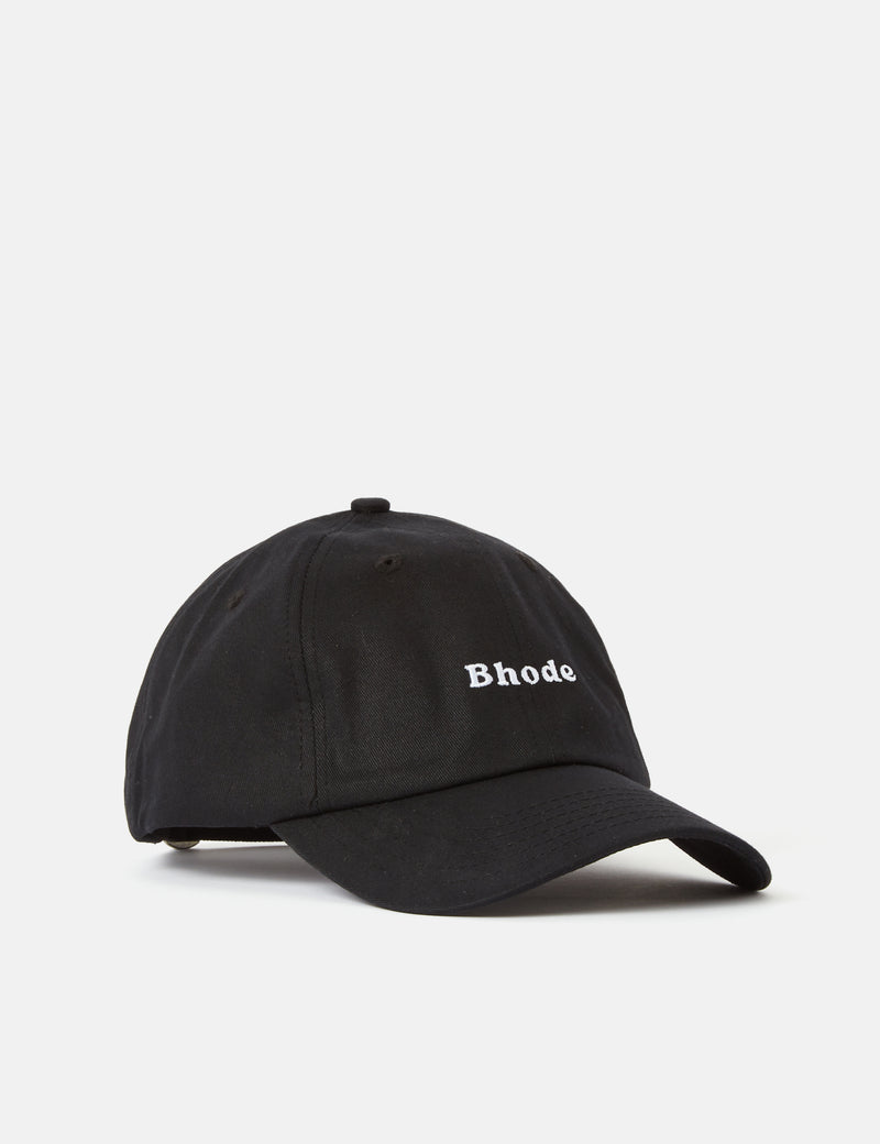 Casquette de baseball Bhode avec broderie en script - Noir